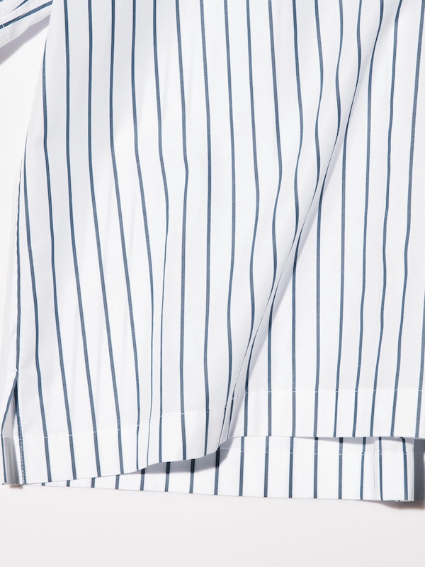 Áo Kiểu Vải Rayon Cổ Mở | Tay 3/4 | Kẻ Sọc