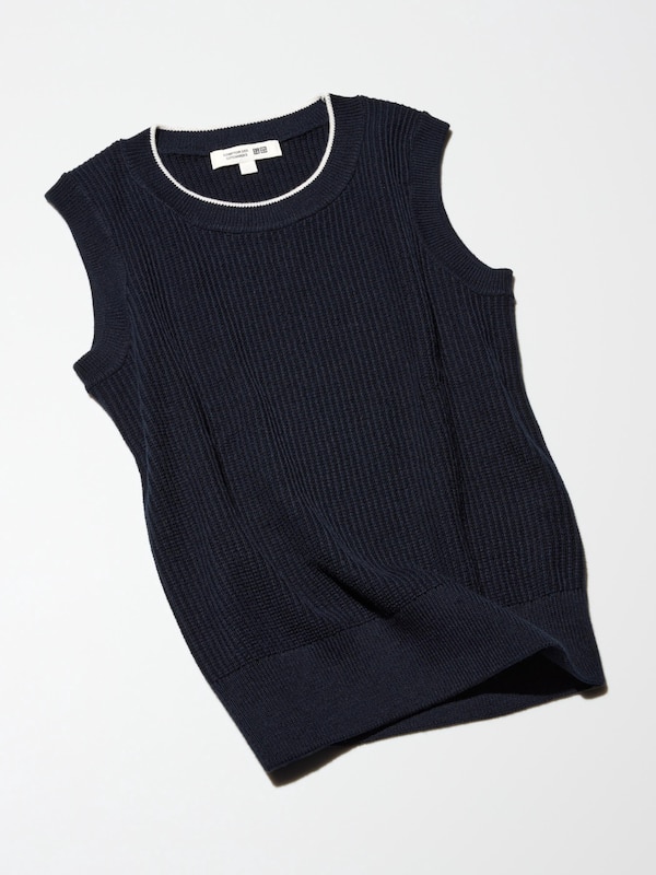 Cotton Blend Sweater | Sleeveless