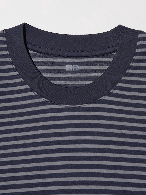 AIRism Cotton Áo Thun | Kẻ Sọc