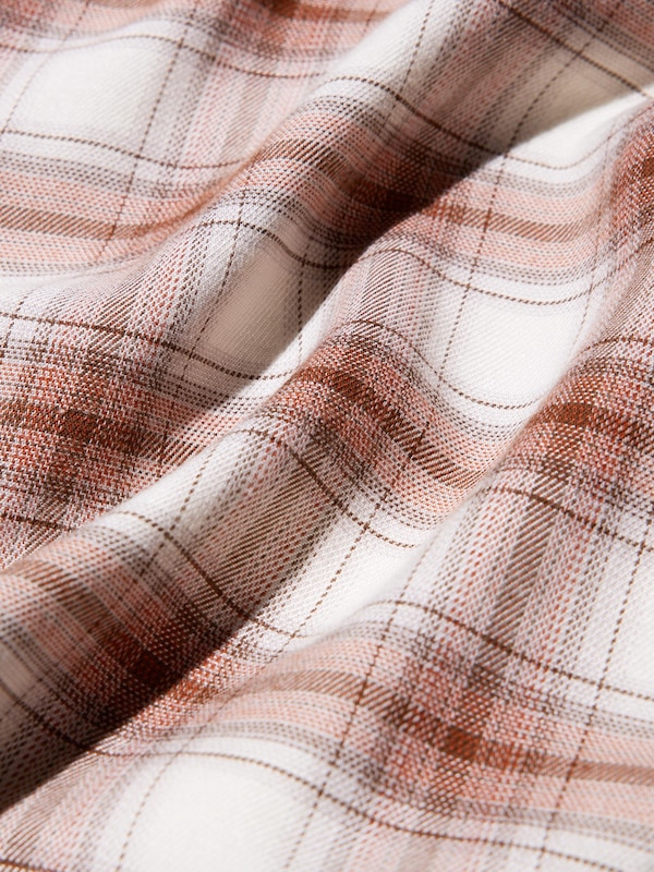 Soft Flannel Gathered Blouse | Checked