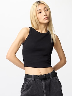 Áo Bra Top Vải Gân Dáng Ngắn