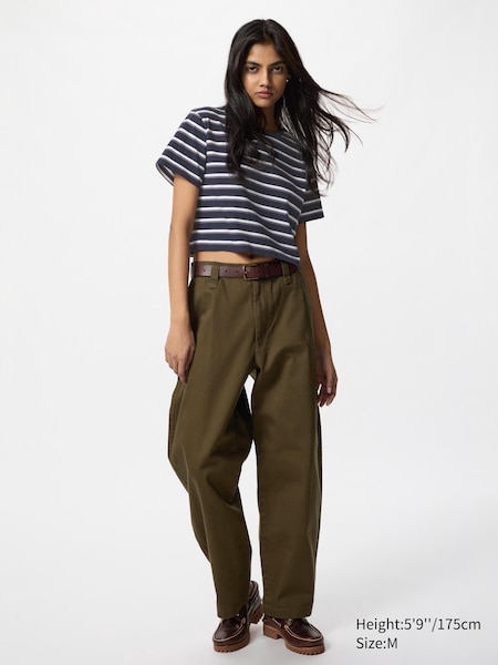 Cropped T-shirt | Short Sleeve | Stripe