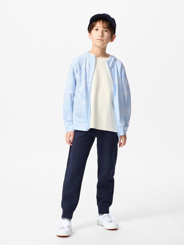 AIRism Áo Hoodie Chống Tia UV Kéo Khóa