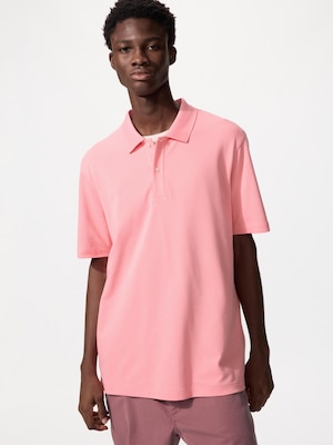 AIRism Cotton Áo Polo Vải Pique