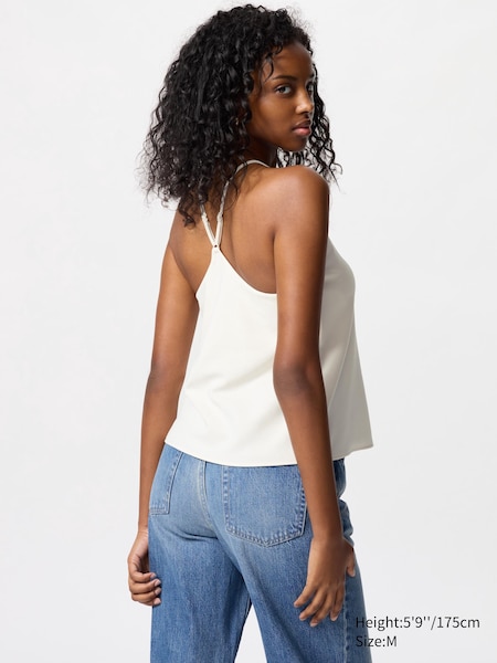 Áo Bra Top Hai Dây Vải Crepe Jersey
