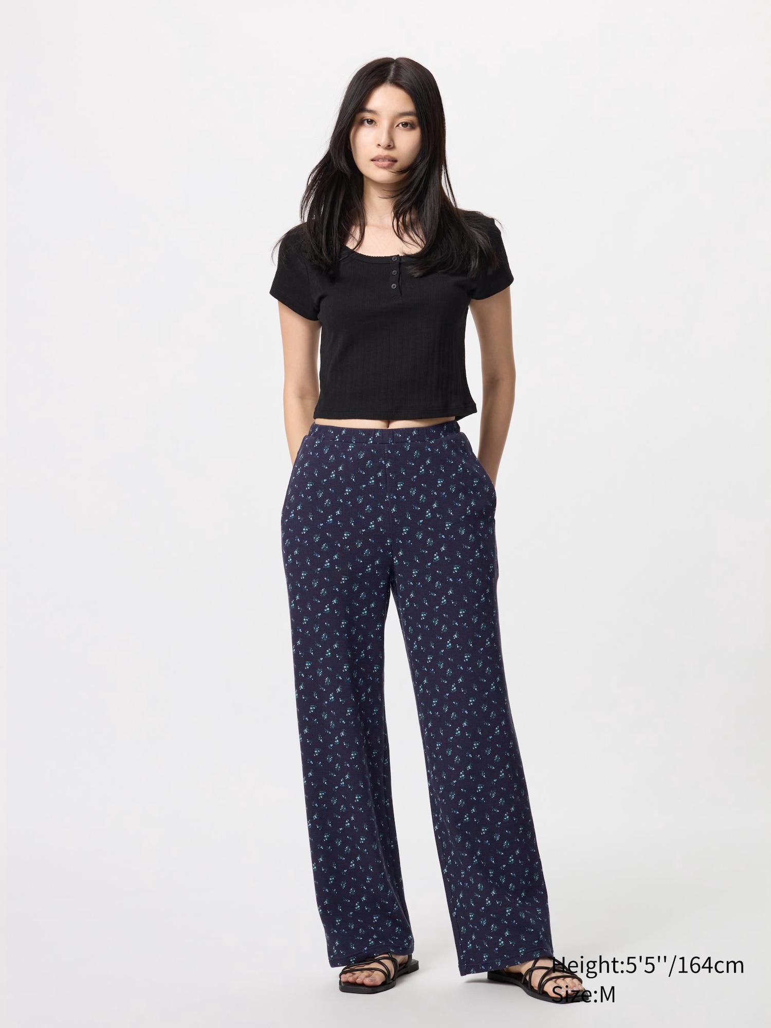 WOMEN'S WAFFLE EASY PANTS | FLOWER | UNIQLO VN