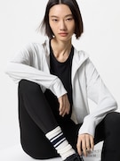 AIRism Áo Hoodie Chống Tia UV Kéo Khóa | Họa Tiết