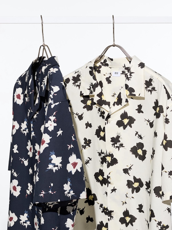 Áo Sơ Mi Cổ Mở Vải Modal Cotton| Họa Tiết