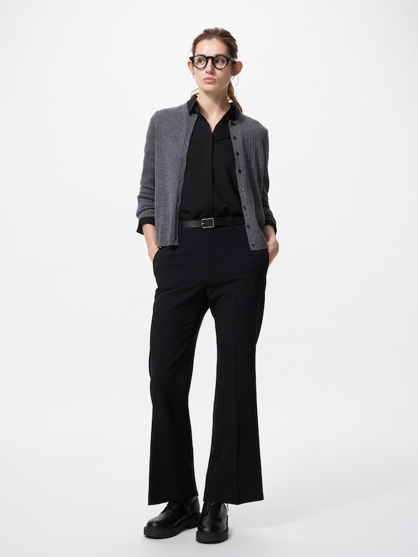 Merino Ribbed Short Cardigan