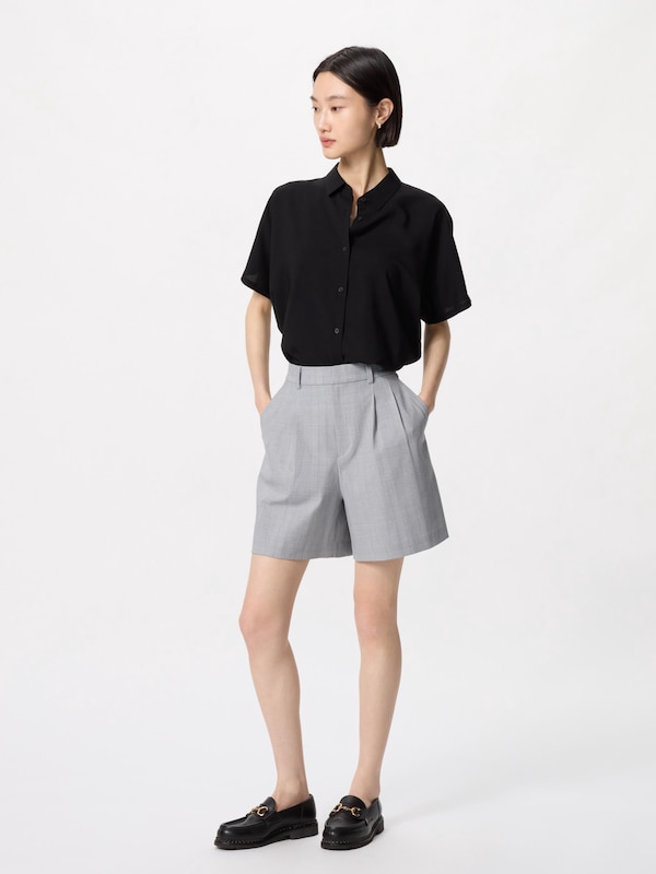 Pleated Shorts | Checked