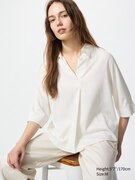 Áo Kiểu Vải Rayon Cổ Mở | Tay Lửng 3/4