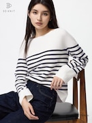 Áo Len Dệt 3D Vải Cotton Cổ Thuyền