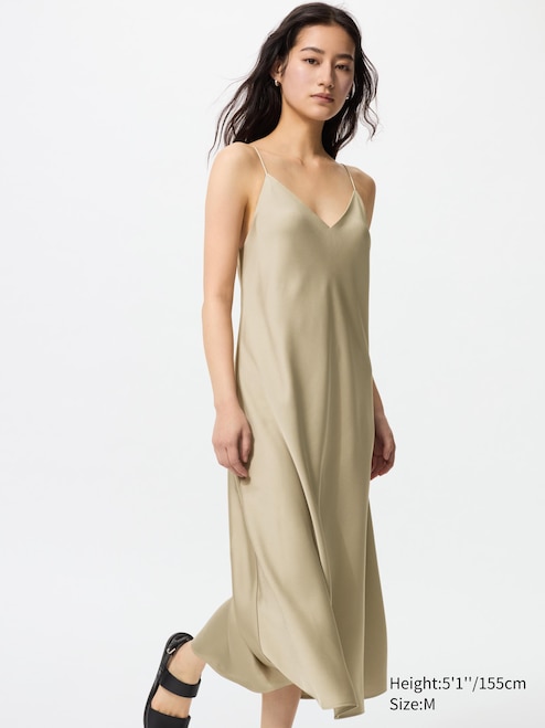 WOMEN'S SATIN CAMISOLE DRESS UNIQLO VN
