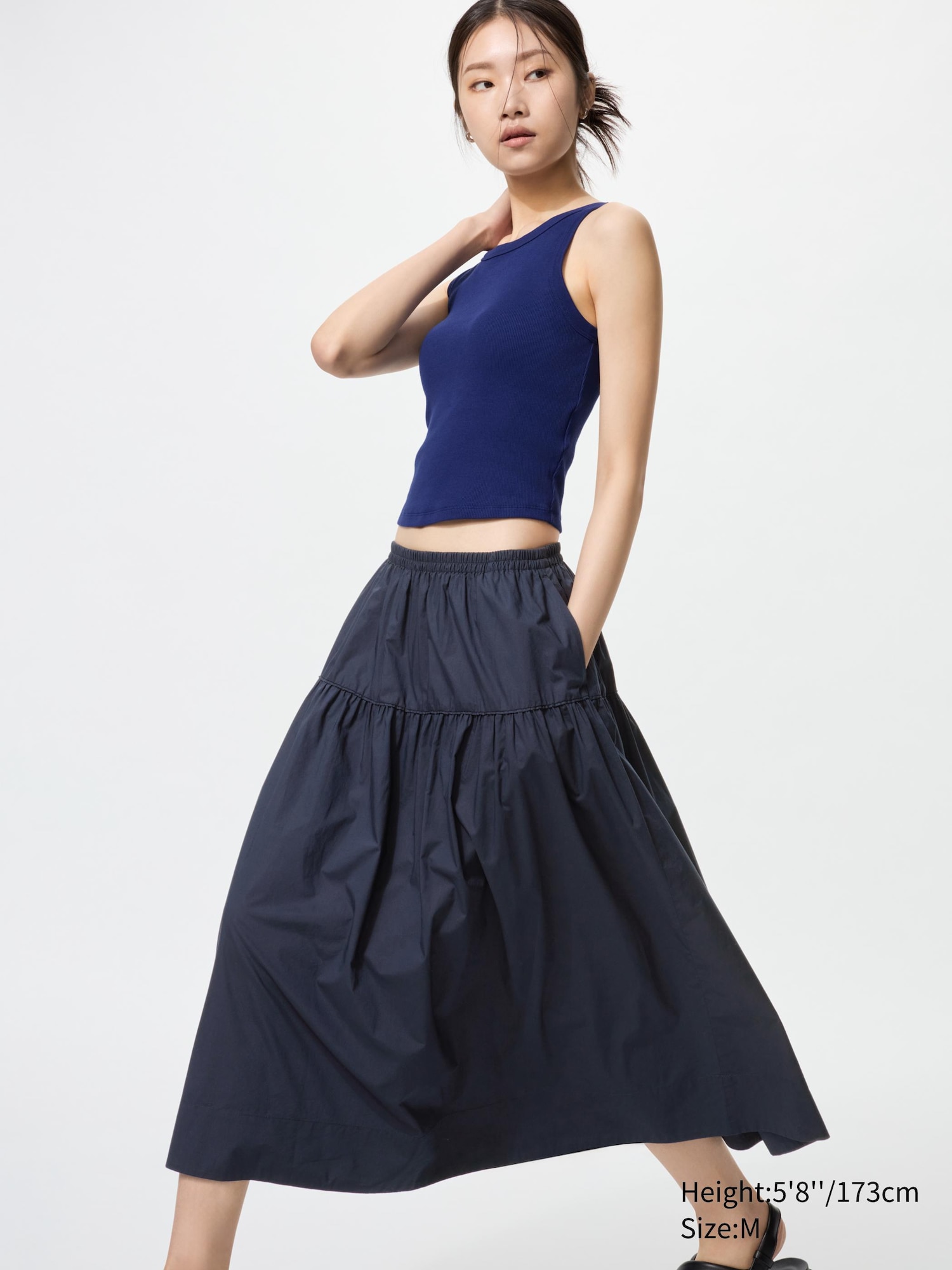 最終価格　Yoli Cotton gather skirt Yoli ヨリ Cotton gather skirt コットンギャザースカート