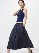 Chân Váy Vải Cotton Xếp Nếp