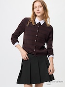 Áo Cardigan Vải Merino Gân Dáng Ngắn | Kẻ Sọc