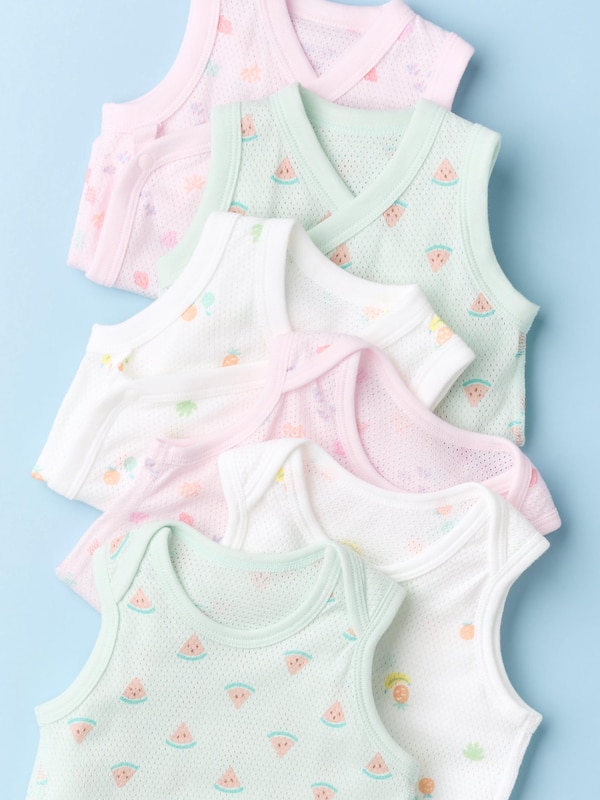 Cotton Mesh Bodysuit | Printed