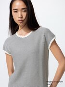 Áo Len Dệt 3D Cổ Tròn | Kẻ Sọc