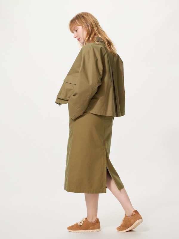 Chân Váy Vải Cotton Dáng Midi
