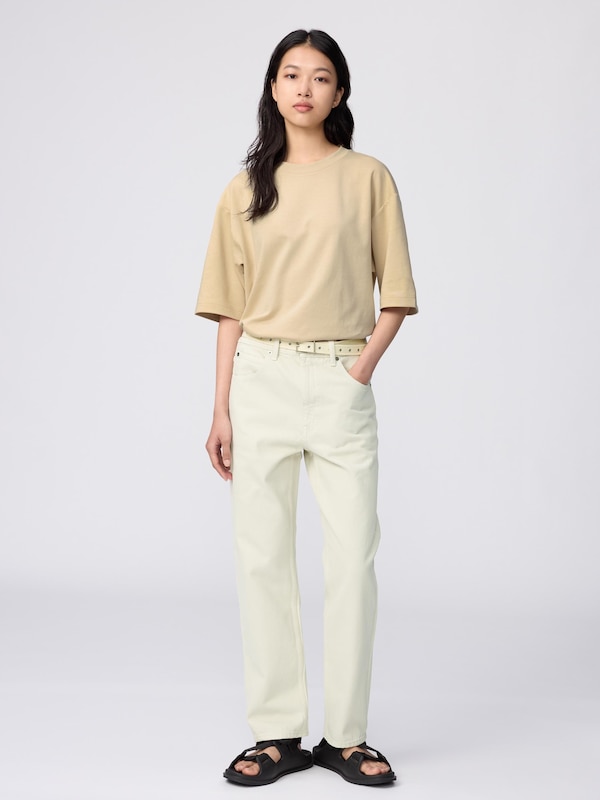 AIRism Cotton Oversized T-Shirt | Half-Sleeve