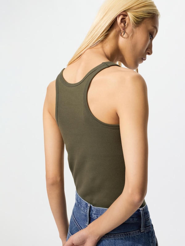 Áo Bra Top Vải Gân Dáng Racer Back