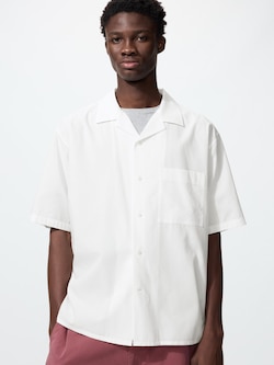 Modal Cotton Open Collar Shirt