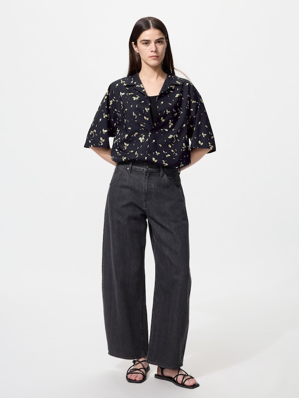 Áo Sơ Mi Cổ Mở Vải Modal Cotton| Họa Tiết