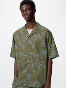 Áo Sơ Mi Cổ Mở Vải Modal Cotton| Họa Tiết