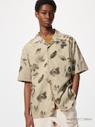 Áo Sơ Mi Cổ Mở Vải Modal Cotton| Họa Tiết