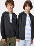 AIRism Áo Hoodie Chống Tia UV Kéo Khóa