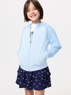 AIRism Áo Hoodie Chống Tia UV Kéo Khóa