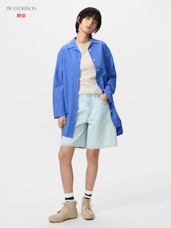 Open Collar Oxford Shirt Dress