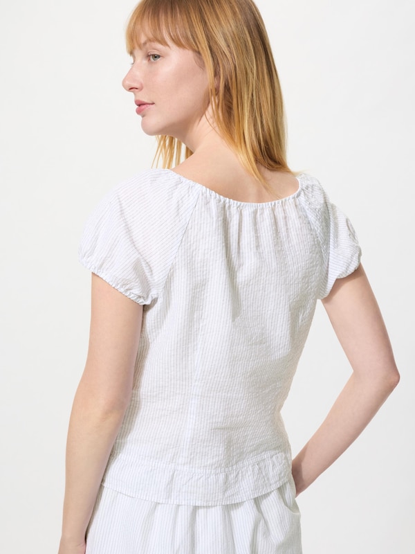 Áo Kiểu Vải Pha Linen | Cổ Rộng