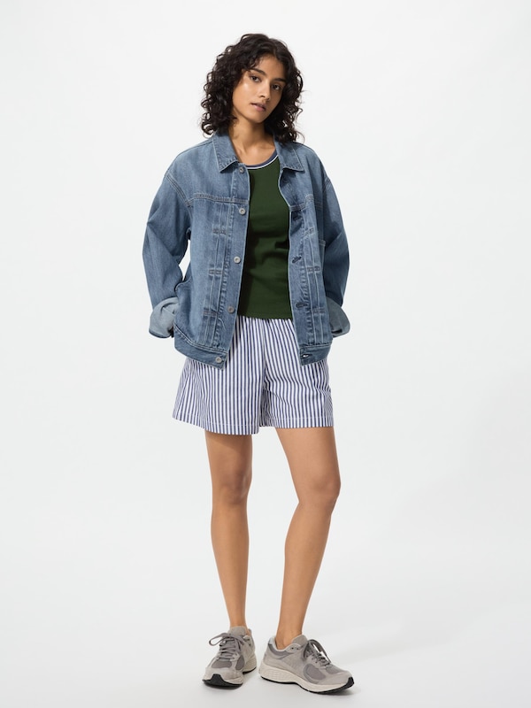 Quần Easy Shorts Vải Cotton | Kẻ Sọc