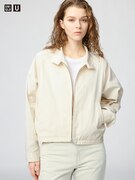 Áo Khoác Blouson Vải Pha Cotton Dáng Ngắn