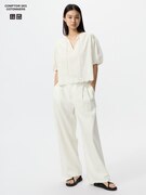 Quần Vải Pha Linen Ống Suông
