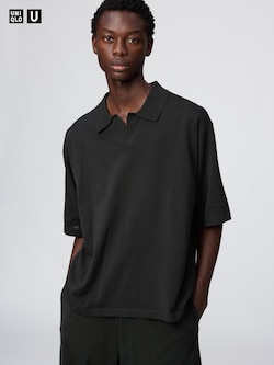 Áo Polo Dệt Kim Cổ Mở