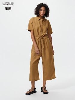 Bộ Jumpsuit Vải Pha Linen