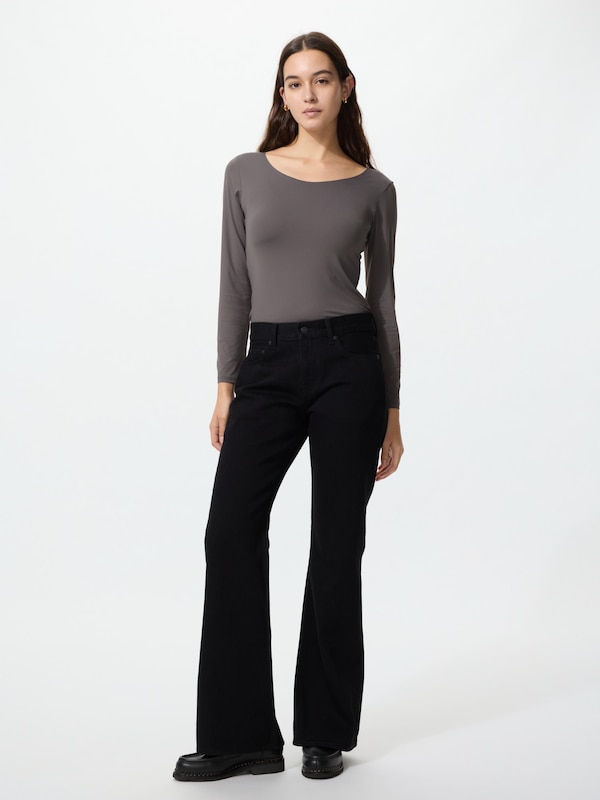 AIRism Áo Thun Chống Tia UV Cổ Rộng | DRY-EX