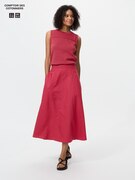 Chân Váy Vải Pha Linen Dáng Xòe