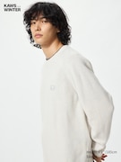 KAWS WINTER Áo Len Cổ Tròn Pha Lông Cừu