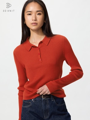 Áo Polo Dệt 3D Vải Gân Pha Len Merino