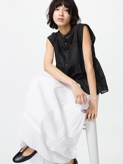 Light Cotton Pintuck Blouse