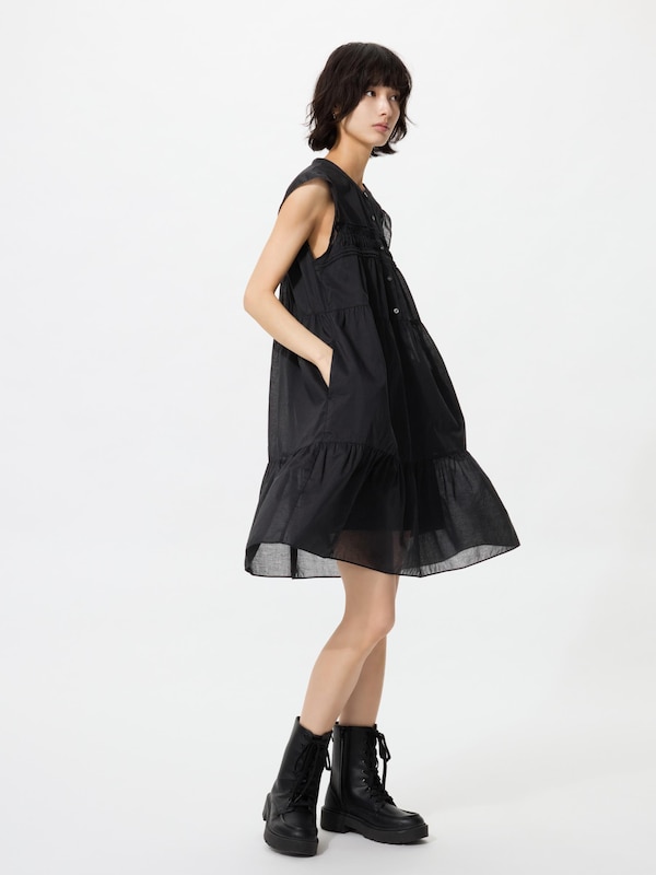 Đầm Vải Cotton Nhẹ Xếp Tầng