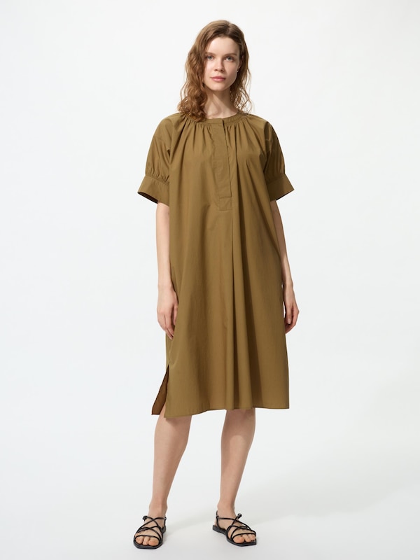 Đầm Pha Cotton Tay Phồng