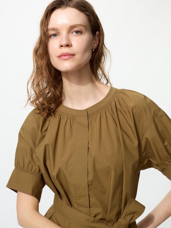 Đầm Pha Cotton Tay Phồng