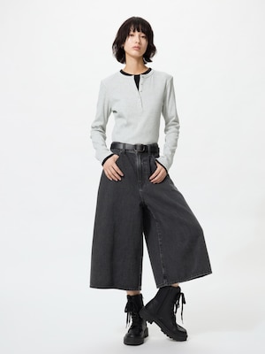 Drapey Denim Culottes