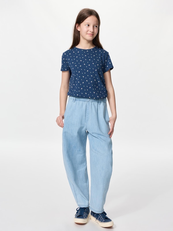 Light Denim Barrel Pants