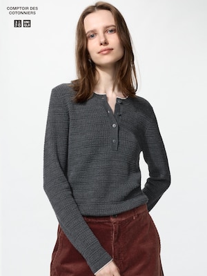 Áo Len Pha Merino Cổ Henley | Kẻ Sọc