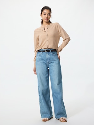 Quần Jeans Cạp Cao Dáng Rộng